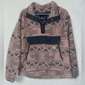 Carhartt Women's Relaxed Fit Geo Aztec Fleece Pullover Size Medium